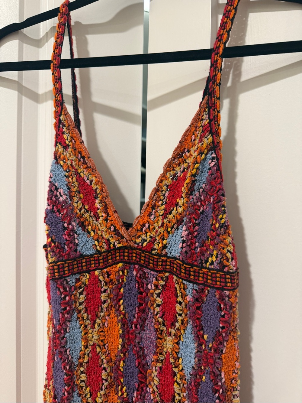 Zara Multicolor Knit Fringe Maxi Dress - Picture 3 of 5
